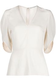 Stella McCartney Blusa con scollo a V Melody - Toni neutri