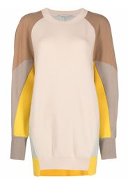 Stella McCartney contrast-panel wool jumper - Toni neutri