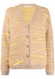 Stella McCartney tiger-pattern knitted cardigan - Toni neutri