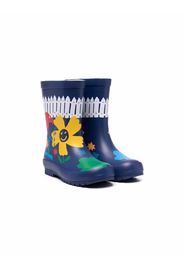 Stella McCartney Kids floral wellington boots - Blu