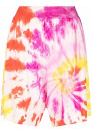 Stella McCartney Shorts sportivi con fantasia tie dye - Rosa