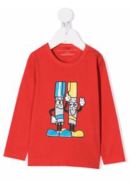 Stella McCartney Kids graphic-print longsleeved T-shirt - Rosso