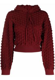 Stella McCartney knitted drawstring hoodie - Rosso