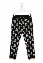 Stella McCartney Kids monogram-print track pants - Nero