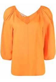 Stella McCartney cropped puff-sleeve blouse - Arancione