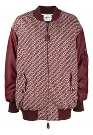 Stella McCartney Bomber con motivo jacquard - Rosso