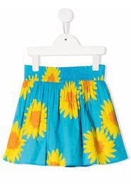 Stella McCartney Kids sunflower-print organic cotton skirt - Blu