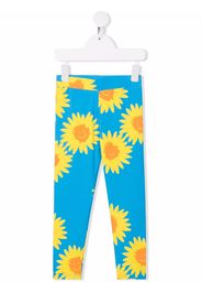 Stella McCartney Kids sunflower-print leggings - Blu