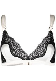 Stella McCartney floral-lace triangle cup bra - Bianco