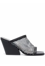 Stella McCartney crystal mesh mules - Nero