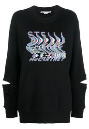 Stella McCartney warped-logo oversized sweatshirt - Nero