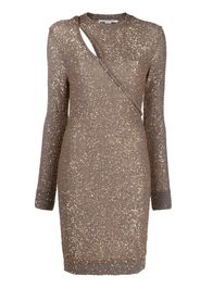 Stella McCartney Abito con paillettes - Grigio