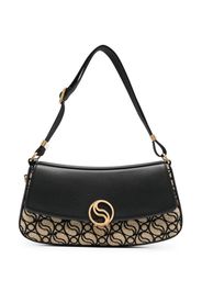 Stella McCartney Borsa a spalla S-Wave con monogramma - Nero