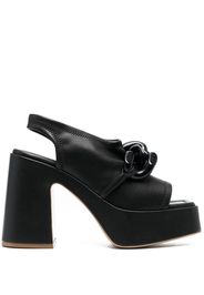 Stella McCartney Sandali con tacco largo - Nero