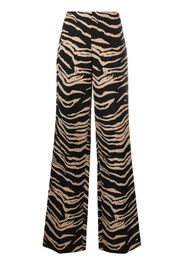 Stella McCartney high-waisted contrasting colour trousers - Marrone