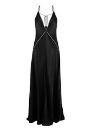 Stella McCartney crystal-embellished V-neck gown - Nero