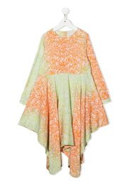 Stella McCartney Kids Keep On Smilin' handkerchief-hem dress - Arancione