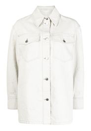 Stella McCartney Camicia denim con ricamo - Bianco