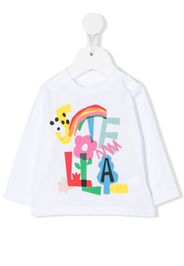 Stella McCartney Kids logo-print long-sleeve T-shirt - Bianco