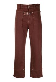 Stella McCartney Workwear cropped denim pants - Marrone