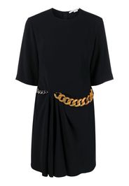 Stella McCartney chain-detail draped mini dress - Nero