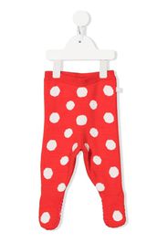 Stella McCartney Kids polka-dot knit leggings - Rosso