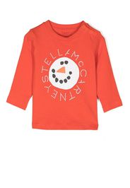 Stella McCartney Kids T-shirt a maniche lunghe con stampa - Rosso