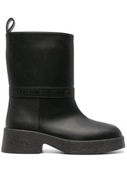 Stella McCartney Stivali con logo goffrato - Nero