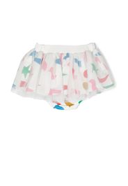 Stella McCartney Kids graphic-print tulle skirt - Bianco