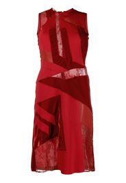 Stella McCartney Abito con design patchwork smanicato - Rosso