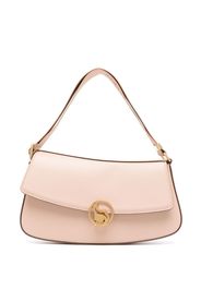 Stella McCartney engraved-logo shoulder-bag - Rosa