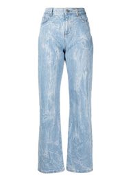 Stella McCartney crinkle-effect straight-leg jeans - Blu