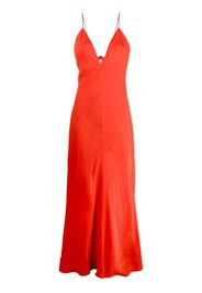 Stella McCartney V-neck floor-length dress - Rosso