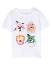 Stella McCartney Kids animal-print cotton T-shirt - Bianco