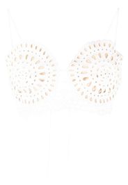 Stella McCartney cut out-detail bralette top - Bianco