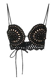 Stella McCartney broderie anglaise bralette top - Nero