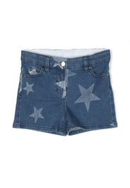 Stella McCartney Kids star-print denim shorts - Blu