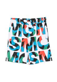 Stella McCartney Kids initial-print shorts - Bianco