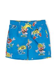 Stella McCartney Kids graphic-print swimming shorts - Blu