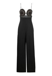 Stella McCartney broderie anglais flared-leg jumpsuit - Nero