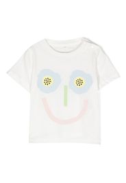 Stella McCartney Kids smiley-print cotton T-shirt - Bianco