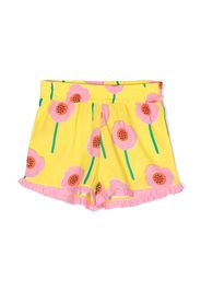 Stella McCartney Kids ruffled-trim floral shorts - Giallo