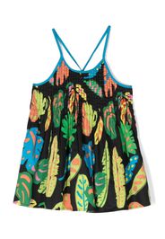 Stella McCartney Kids all-over leaf-print top - Nero