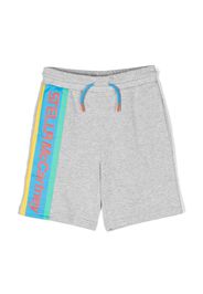 Stella McCartney Kids logo-print track shorts - Grigio