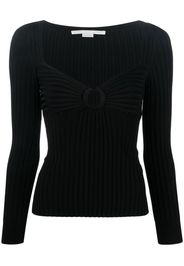 Stella McCartney cut-out ribbed jumper - Nero