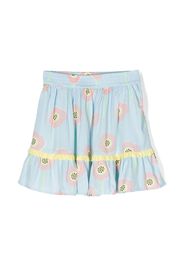 Stella McCartney Kids Gonna a fiori con ruches - Blu