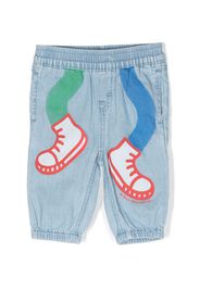 Stella McCartney Kids graphic-print jeans - Blu