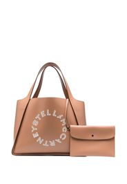 Stella McCartney broderie anglaise-logo tote bag - Toni neutri