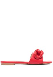 Stella McCartney chain-link detail slides - Rosso