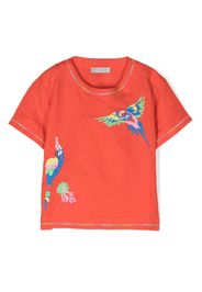 Stella McCartney Kids bird-print T-shirt - Rosso